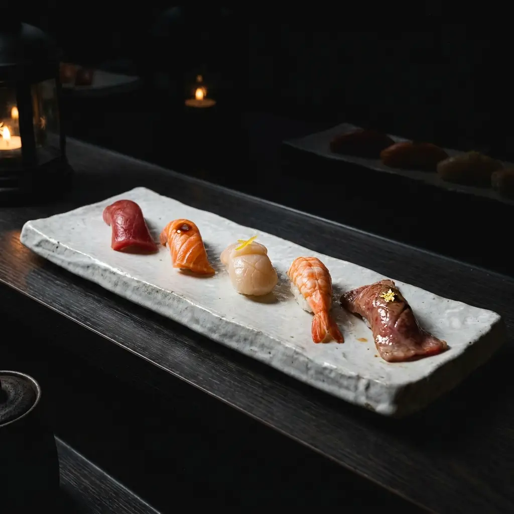 Nigiri fem bitar